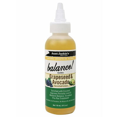 Aunt Jackie's Balance Grapeseed & Avocado Growth Oil 118ml
